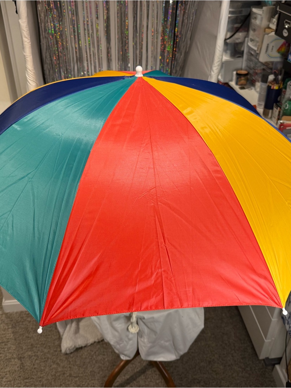 Colorful Striped Outdoor Umbrella - Multicolor - Picture 8 of 8